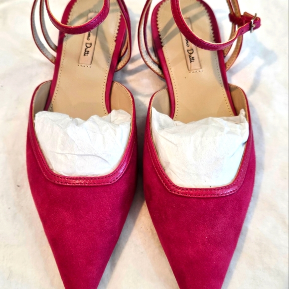 New Massimo Dutti Hot Pink Suede Flats size 35 EU - Picture 3 of 7